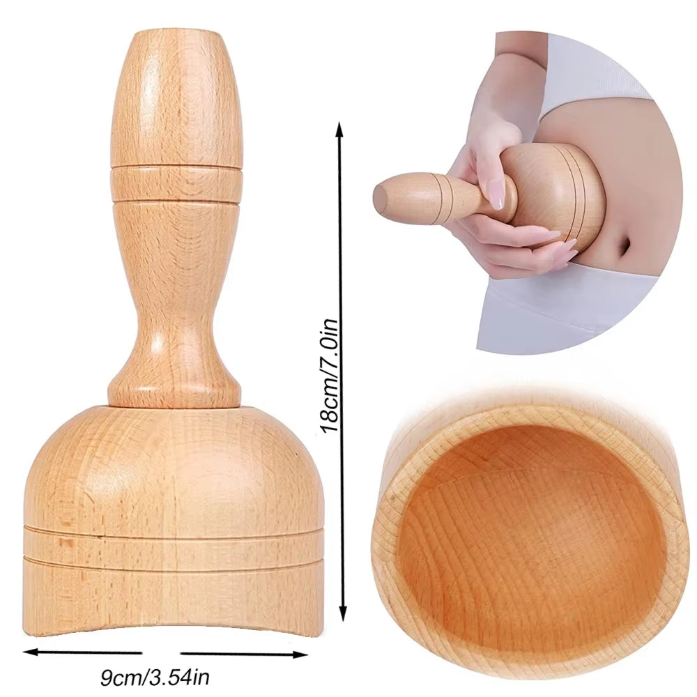 Kit De Massage En Bois Avec Ventouse Et Rouleau – Maderothérapie