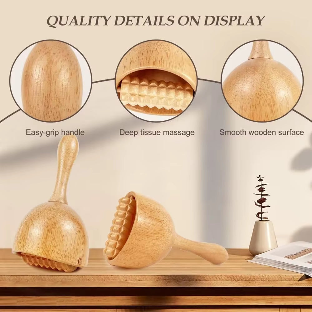 Kit De Massage En Bois Avec Ventouse Et Rouleau – Maderothérapie