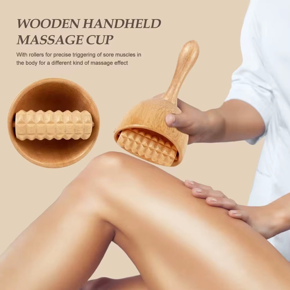 Kit De Massage En Bois Avec Ventouse Et Rouleau – Maderothérapie