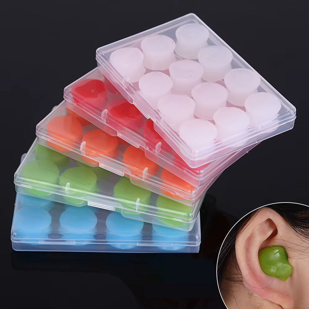 Bouchons D'Oreille En Silicone Réutilisables X12 – Sommeil Paisible