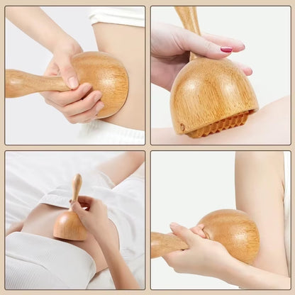 Kit De Massage En Bois Avec Ventouse Et Rouleau – Maderothérapie
